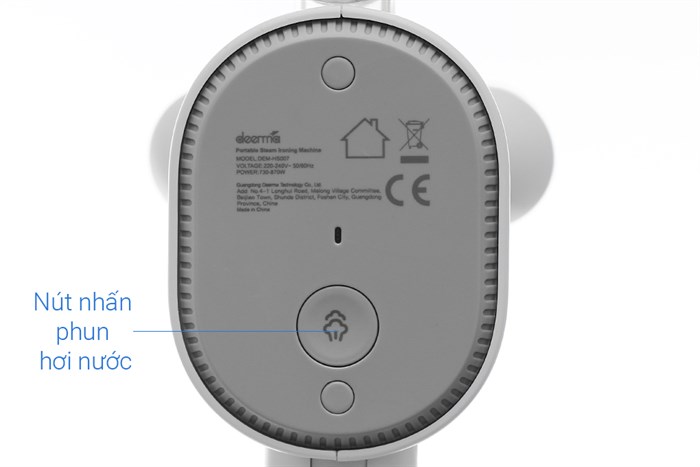 Bàn ủi hơi nước cầm tay diệt khuẩn Deerma HS007 870W Màu Trắng