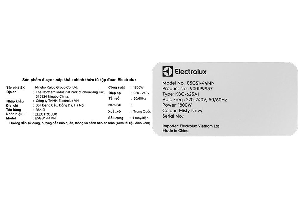Bàn ủi hơi nước đứng Electrolux E5GS1-44MN 1800W Màu Xanh Navy