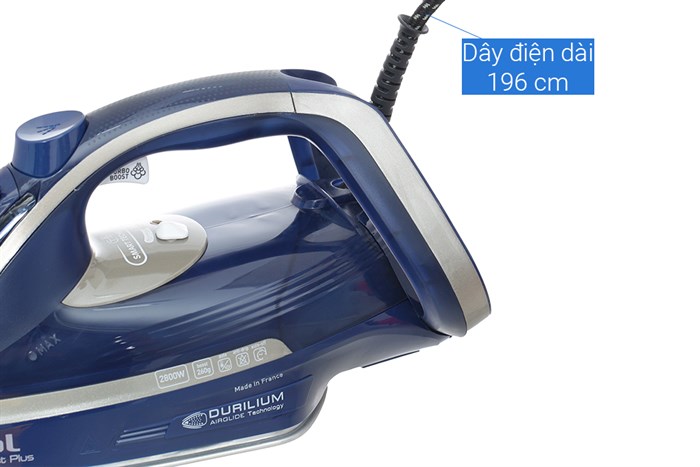 Bàn ủi hơi nước Tefal Smart Protect Plus FV6872E0 2800W Màu Xanh Navy