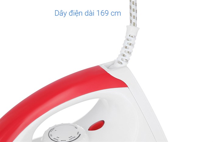Bàn ủi khô Delites RC-01 1000W Màu Trắng - Đỏ