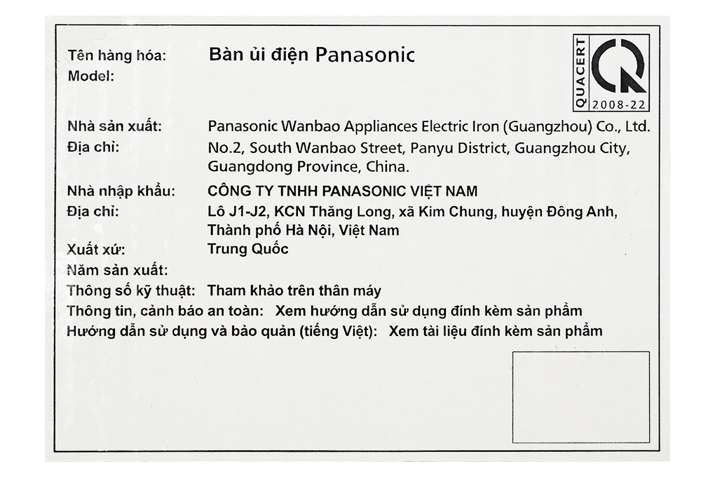 Bàn ủi hơi nước Panasonic NI-S430GRA 2300W Màu Xanh