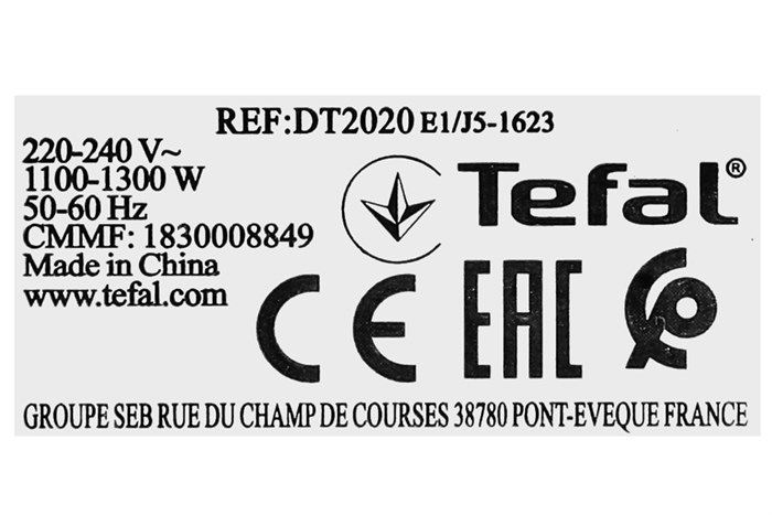 Bàn ủi hơi nước cầm tay Tefal DT2020E1 1300W Màu Xanh Dương