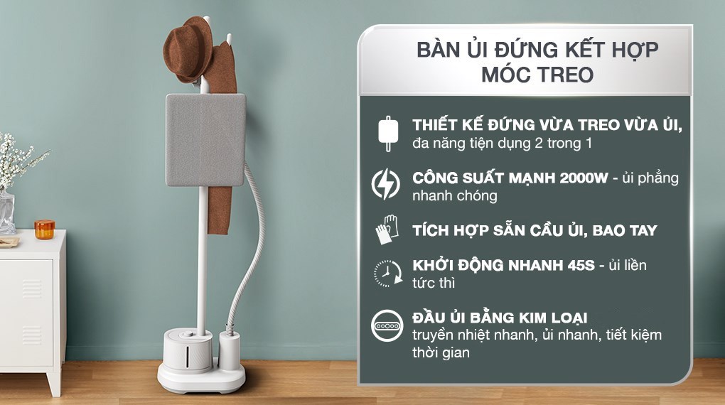 Bàn ủi hơi nước đứng Tefal IT3280E1 2000W