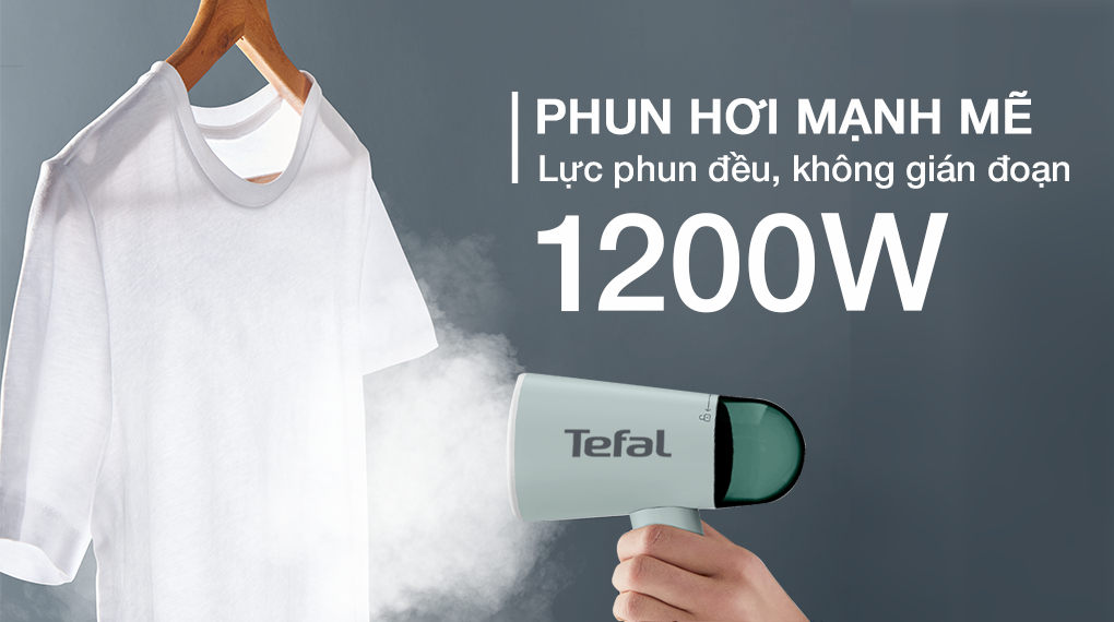 Bàn ủi hơi nước cầm tay Tefal DT1034E1 1200W - Lực phun mạnh mẽ