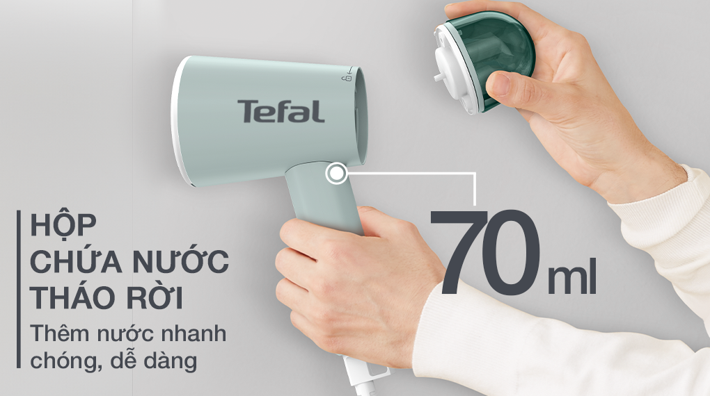 Bàn ủi hơi nước cầm tay Tefal DT1034E1 1200W - Hộp chứa nước có thể tháo rời