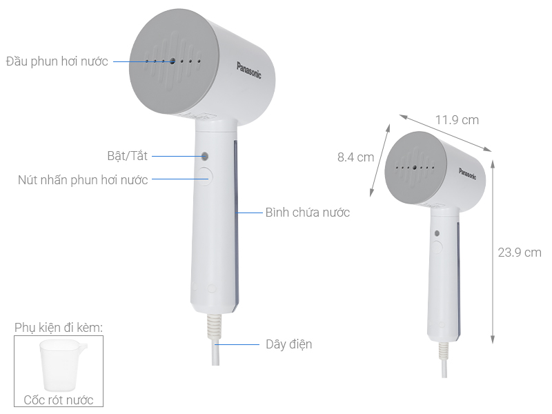 Bàn ủi hơi nước cầm tay Panasonic NI-GHD015WRA 1570W