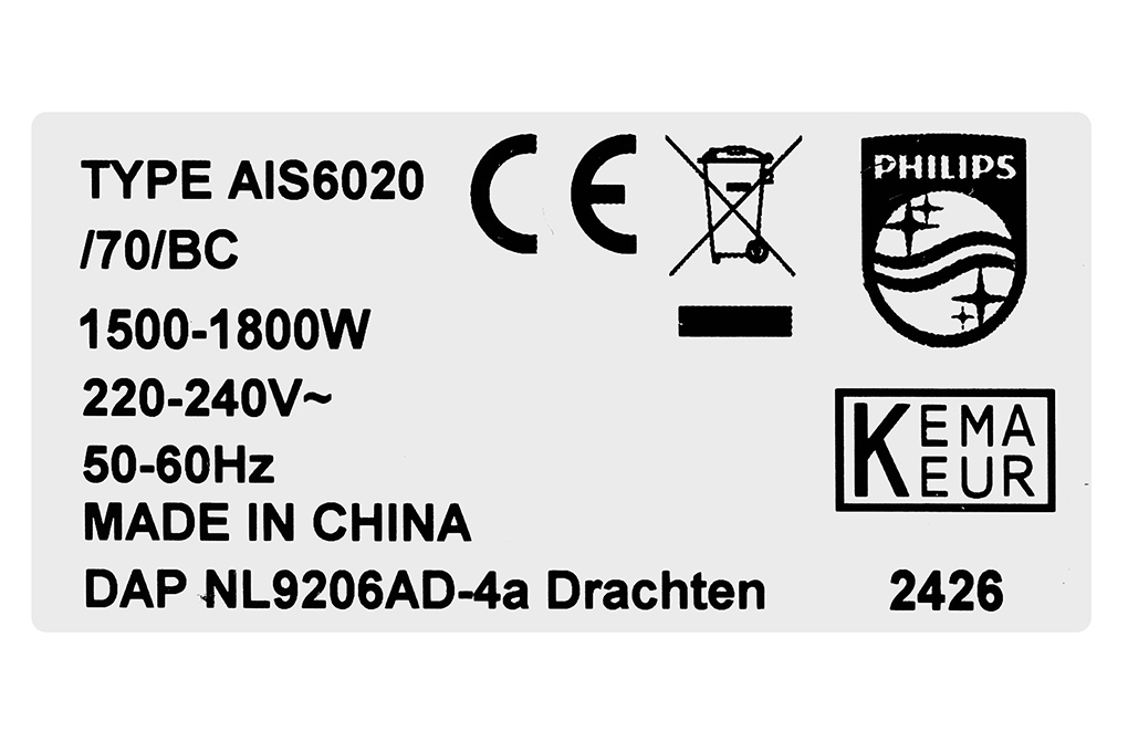 Bàn ủi hơi nước đứng Philips AIS6020/70 1800W Màu Xanh