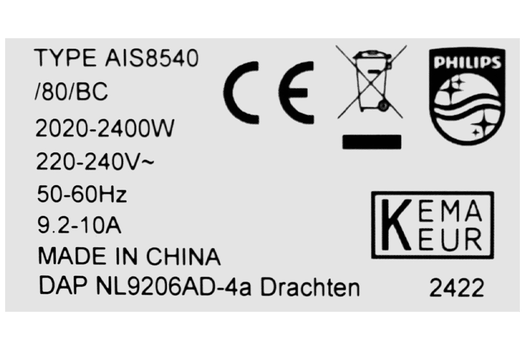 Bàn ủi hơi nước đứng Philips AIS8540/80 2400W Màu Đen - Xám