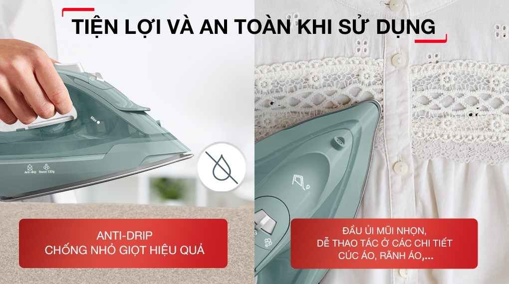 Bàn là hơi nước Tefal Power FV2C50E1 2180W