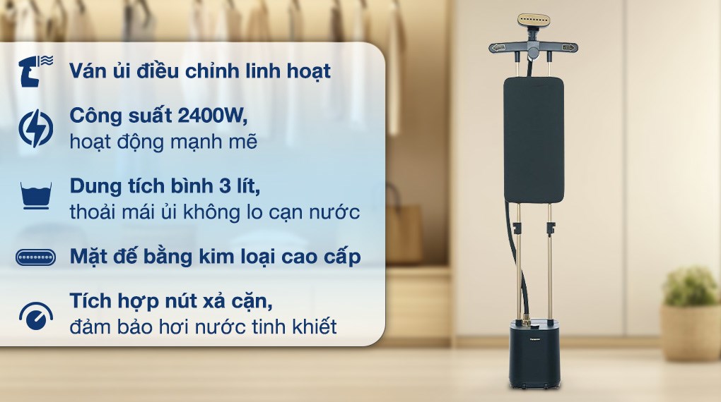 Bàn là hơi nước đứng Panasonic NI-GWG090GRA 2400W