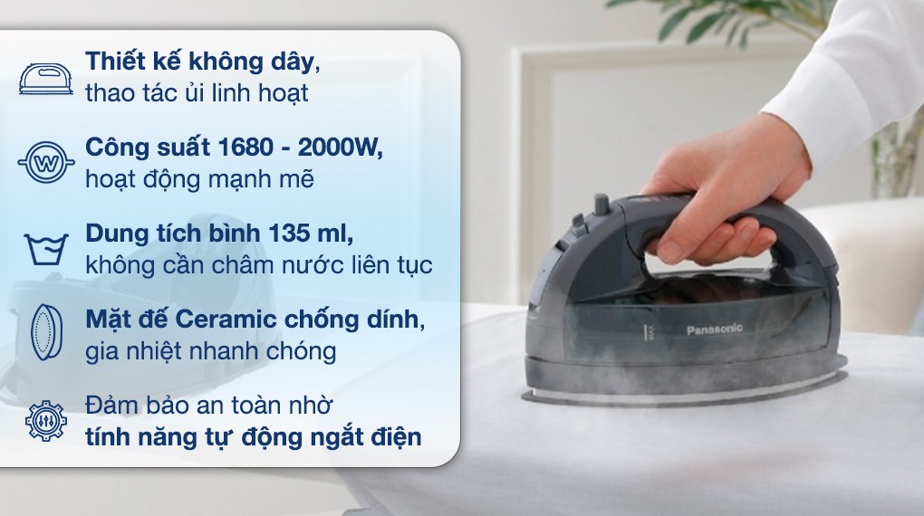 Bàn ủi hơi nước Panasonic NI-WL55KRA 2000W