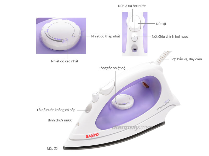 Bàn ủi hơi nước Sanyo A-S178