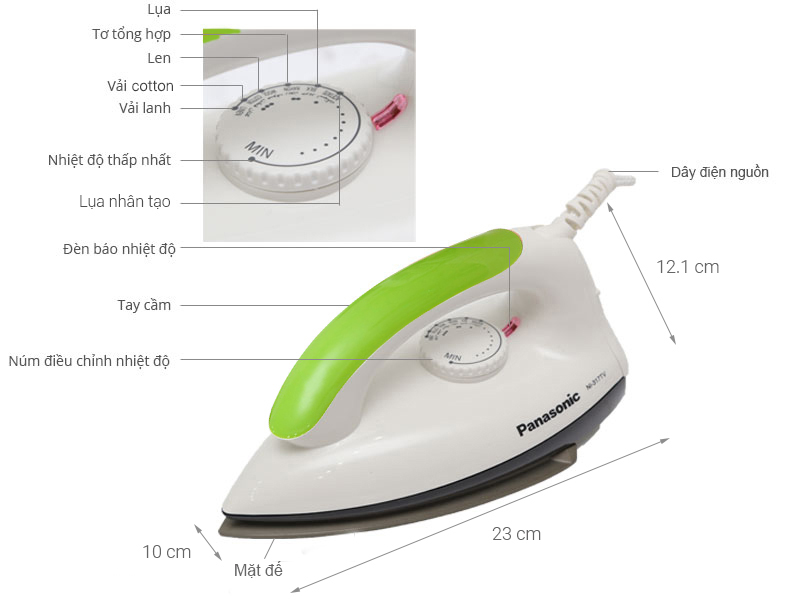 Bàn ủi khô Panasonic PABU-NI-317TXRA 1000W