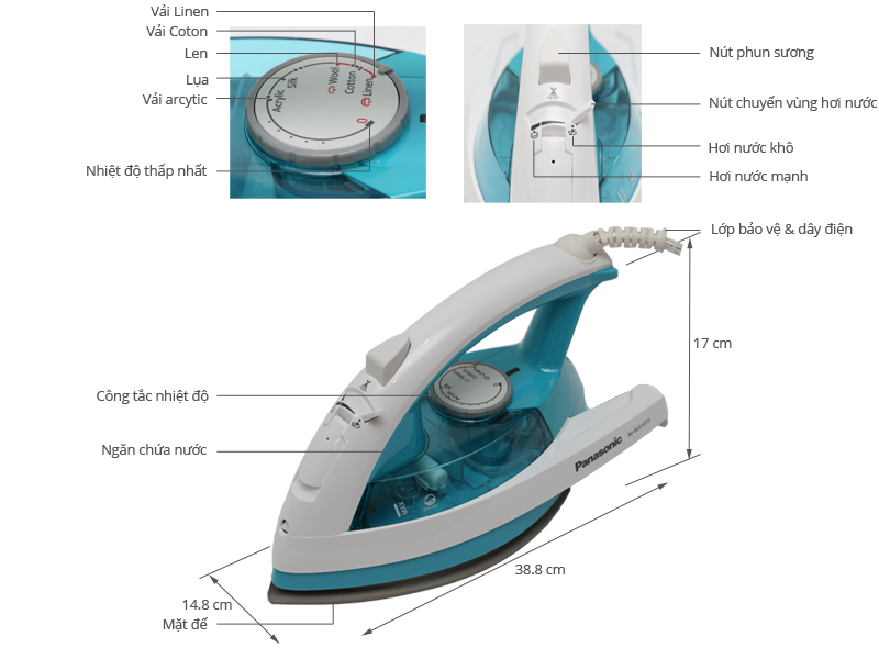 Bàn ủi hơi nước Panasonic NI-W310TSGSG