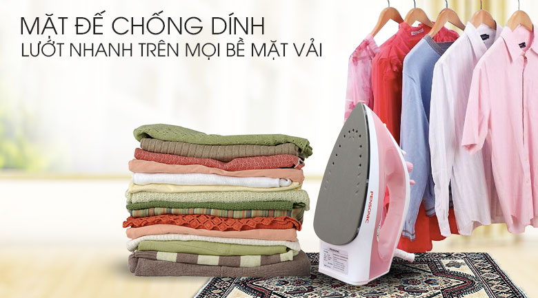 Mặt đế chống dính - Bàn ủi hơi nước Pensonic PSI-1007