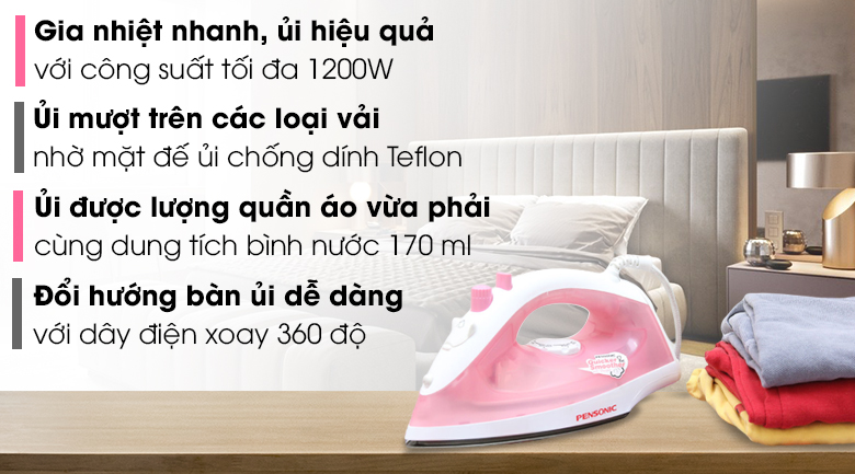 Bàn ủi hơi nước Pensonic PSI-1007 1200W