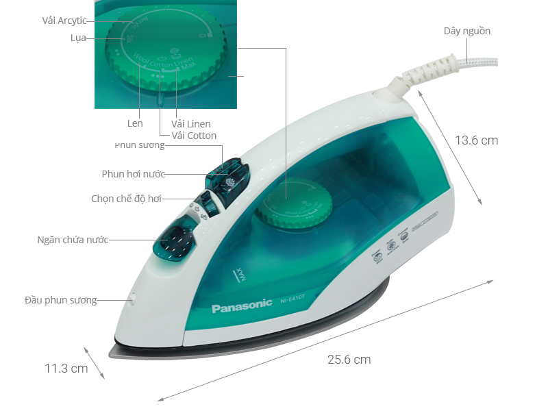 Bàn ủi hơi nước Panasonic PABU-NI-E410TMRA