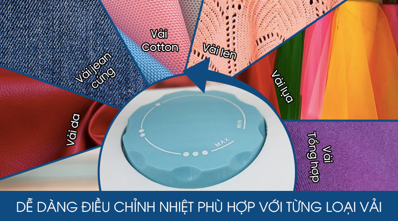 Điều chỉnh nhiệt độ dễ dàng - Bàn ủi khô Pensonic PI-8501
