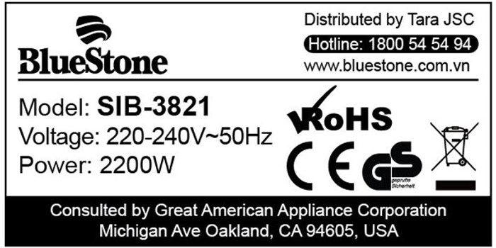 Bàn ủi hơi nước Bluestone SIB-3809 Màu Hồng