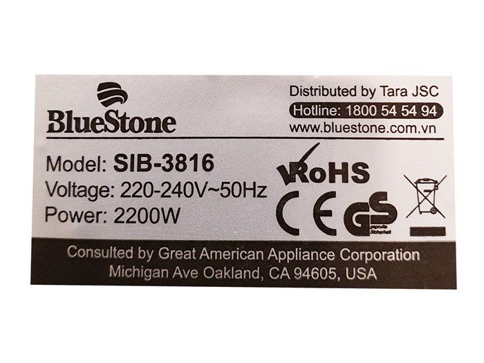 Bàn ủi hơi nước BlueStone SIB-3816 2200W Màu Trắng - Xanh