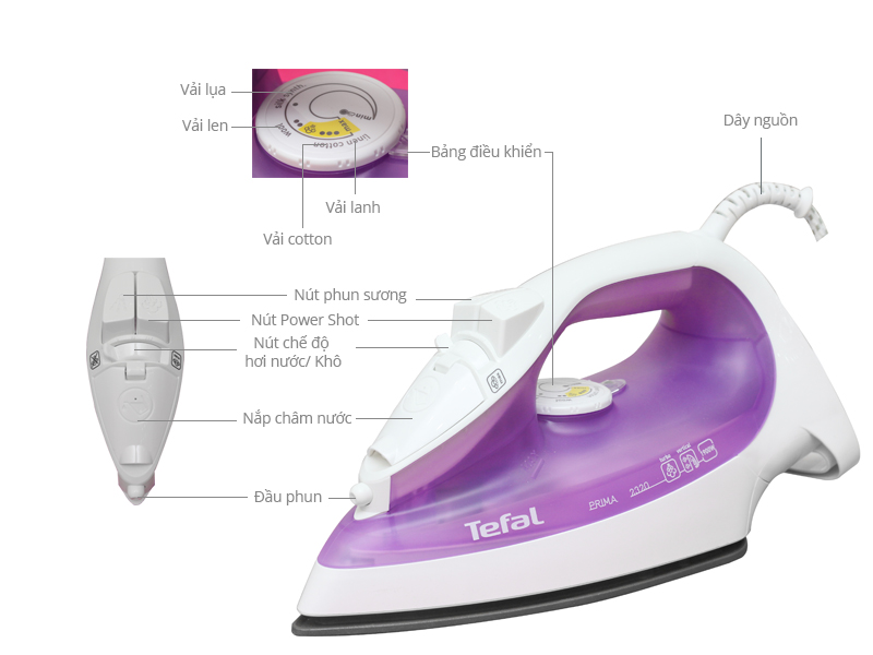 Thông số kỹ thuật Bàn ủi hơi nước Tefal FV2320