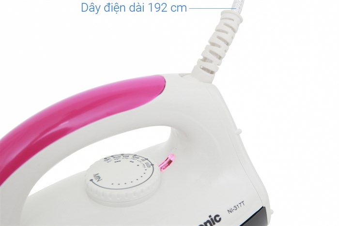 Bàn ủi khô Panasonic NI-317TVRA 1000W Màu Trắng - Hồng