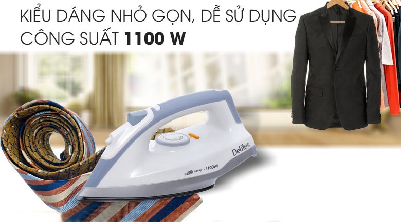 Bàn ủi khô Delites BUK01 Màu Xám