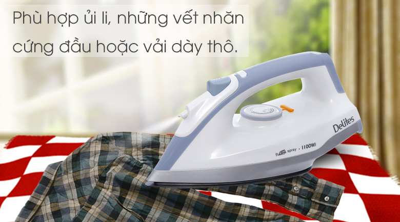 Bàn ủi khô Delites BUK01 Màu Xám