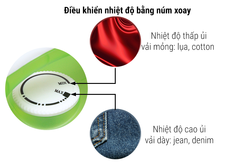 Điều chỉnh nhiệt độ - Bàn ủi khô Comet CM1129