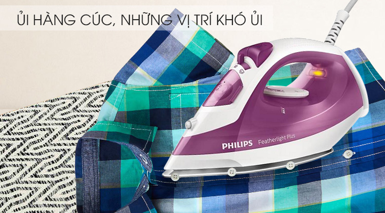 Bàn ủi hơi nước Philips GC1426/37 Tím