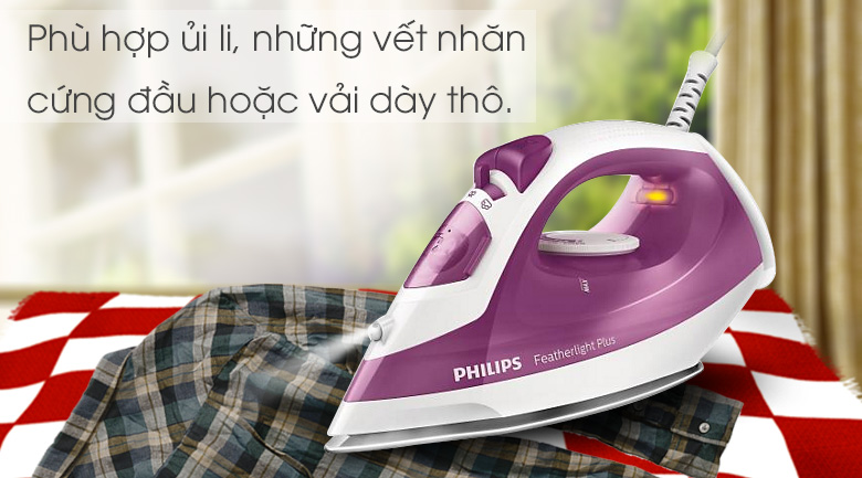 Bàn ủi hơi nước Philips GC1426/37 Tím