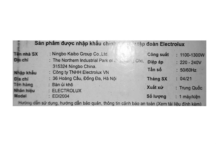 Bàn ủi khô Electrolux EDI2004 1300W Màu Trắng - Xanh