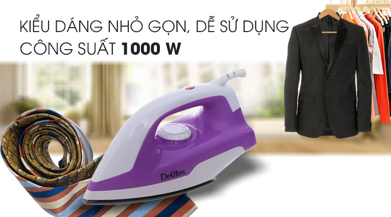 Bàn ủi khô Delites BUK02 Màu Tím