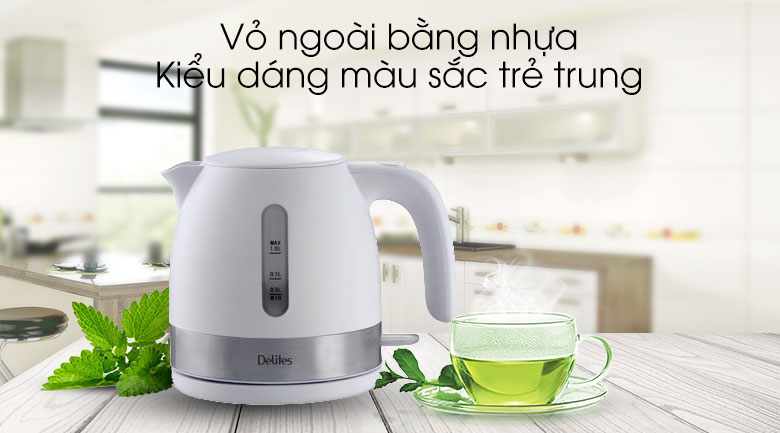 Bình đun siêu tốc Delites 1 lít ST10P01