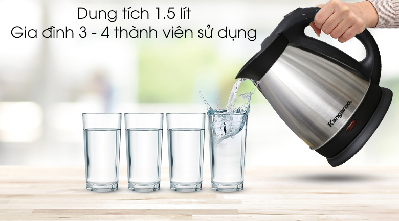Bình đun siêu tốc Kangaroo 1.5 lít KG337N
