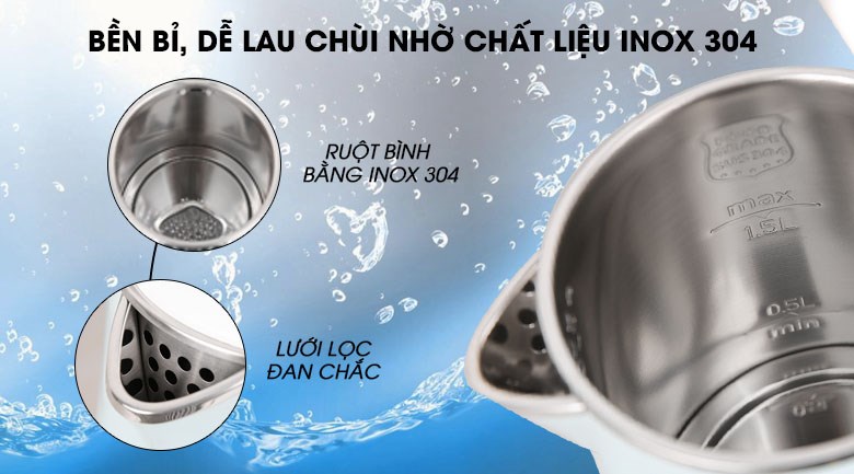 Bình đun siêu tốc Midea 1.5 lít MK-15DC (G)