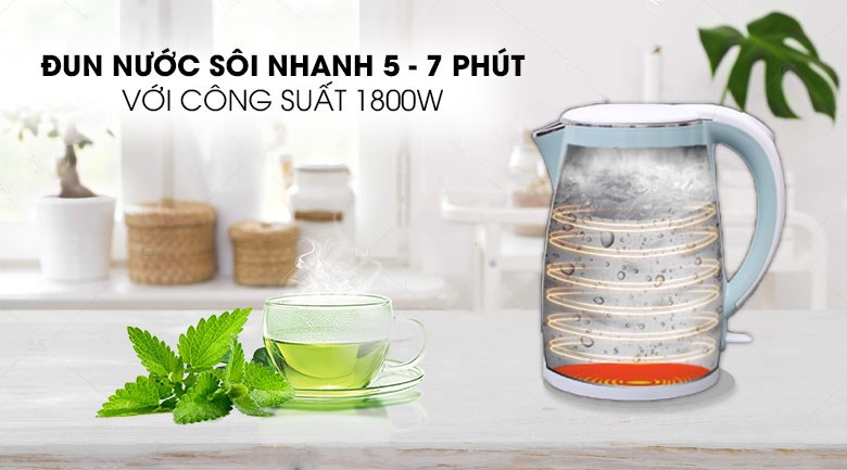 Bình đun siêu tốc Midea 1.5 lít MK-15DC (G)