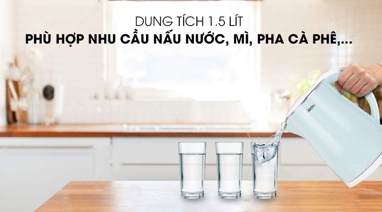 Bình đun siêu tốc Midea 1.5 lít MK-15DC (G)