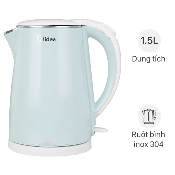 Bình đun siêu tốc Midea 1.5 lít MK-15DC (G)