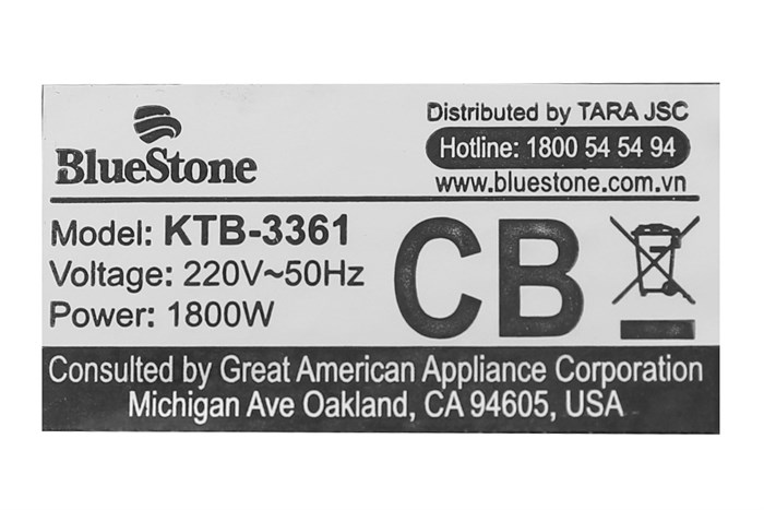 Bình đun siêu tốc BlueStone 1.5 lít KTB-3361 Màu Inox