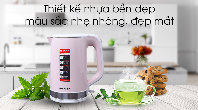 Bình đun siêu tốc Sharp 1.8 lít EKJ-18VP-PK