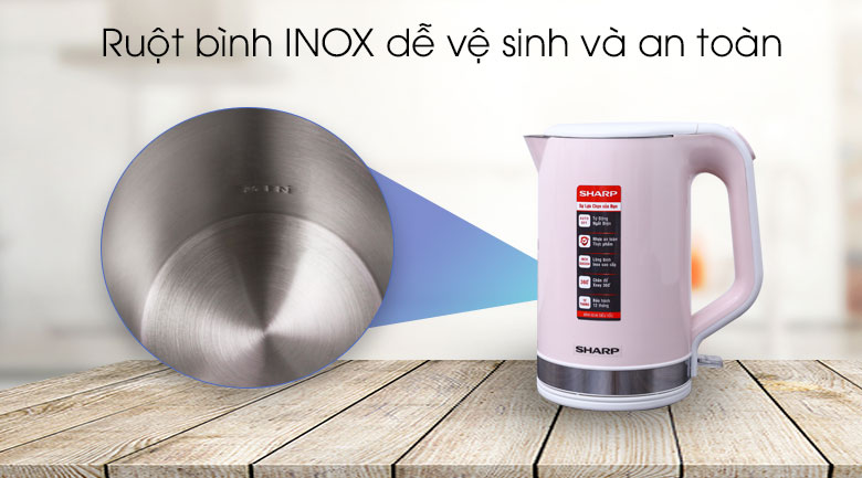 Bình đun siêu tốc Sharp 1.8 lít EKJ-18VP-PK