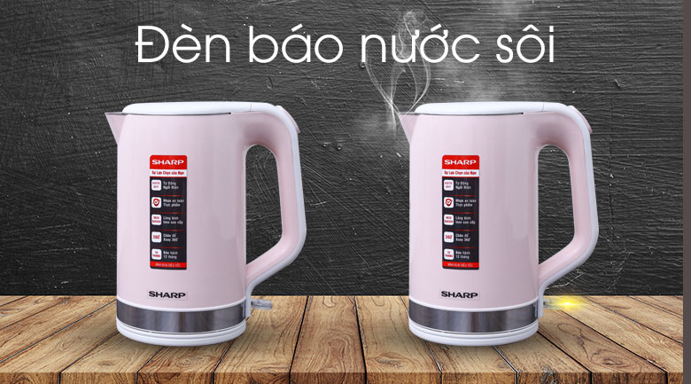 Bình đun siêu tốc Sharp 1.8 lít EKJ-18VP-PK