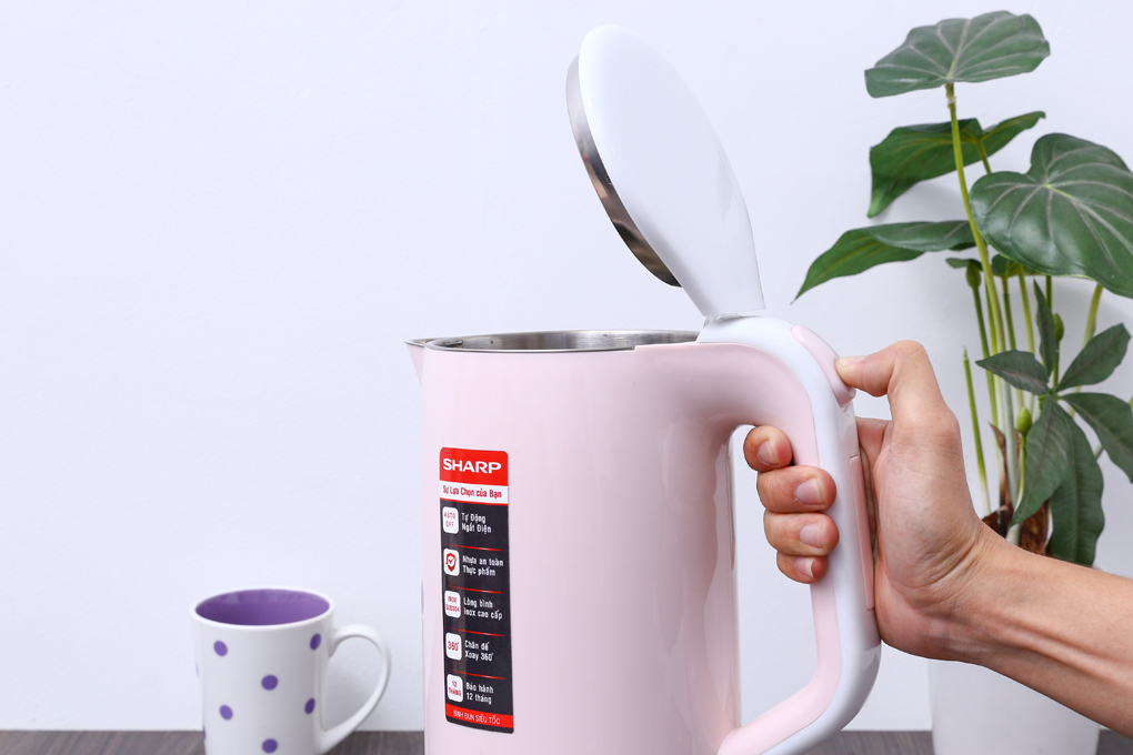 Bình đun siêu tốc Sharp 1.8 lít EKJ-18VP-PK Màu Hồng