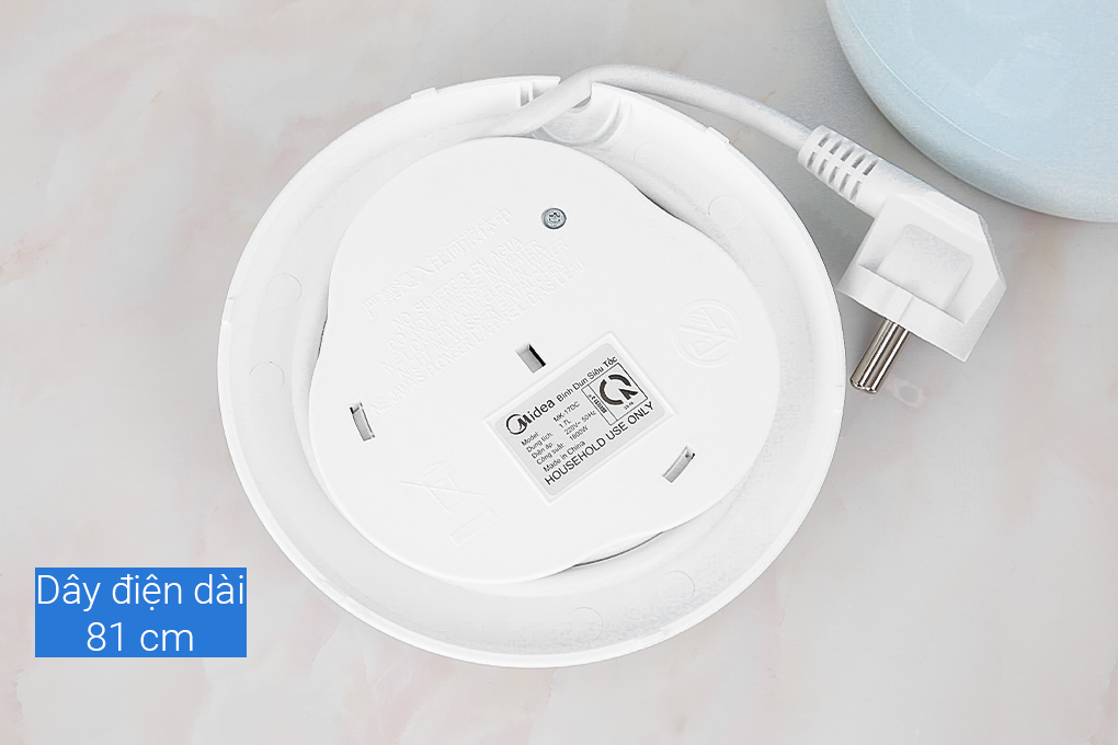 Bình đun siêu tốc Midea 1.7 lít MK-17DC Màu Xanh Dương