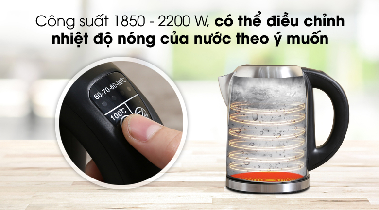 Bình đun siêu tốc Happycook 1.7 lít HEK-171SD
