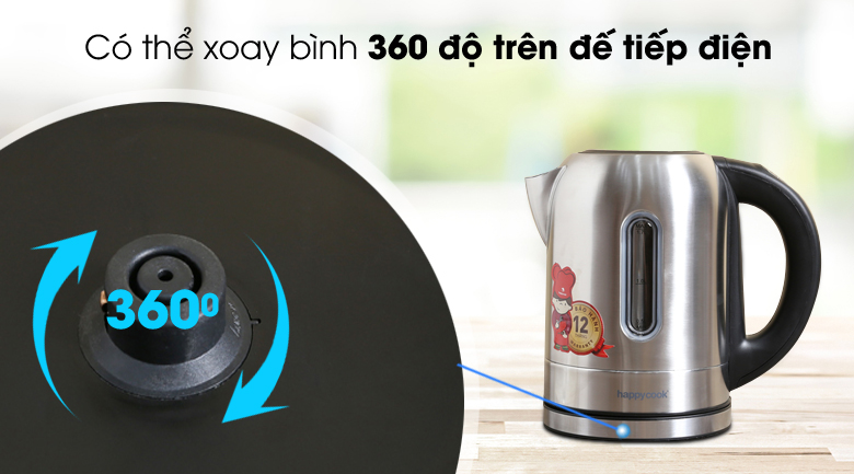 Bình đun siêu tốc Happycook 1.7 lít HEK-171SD