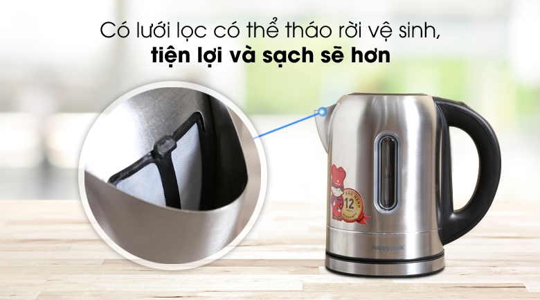 Bình đun siêu tốc Happycook 1.7 lít HEK-171SD