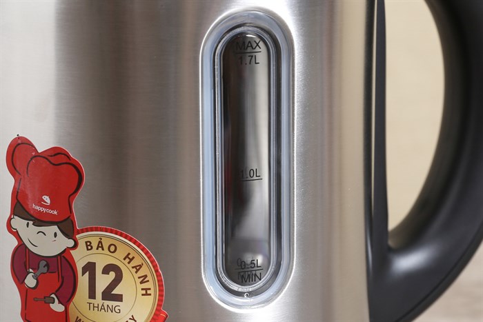 Bình đun siêu tốc Happycook 1.7 lít HEK-171SD Màu Xám