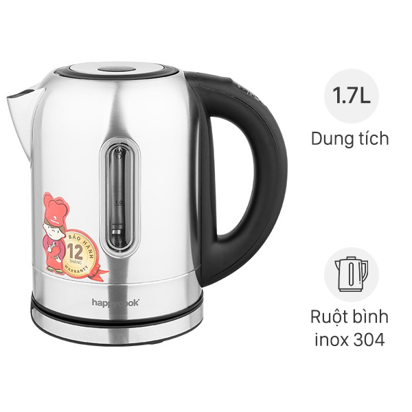 Bình đun siêu tốc Happycook 1.7 lít HEK-171SD